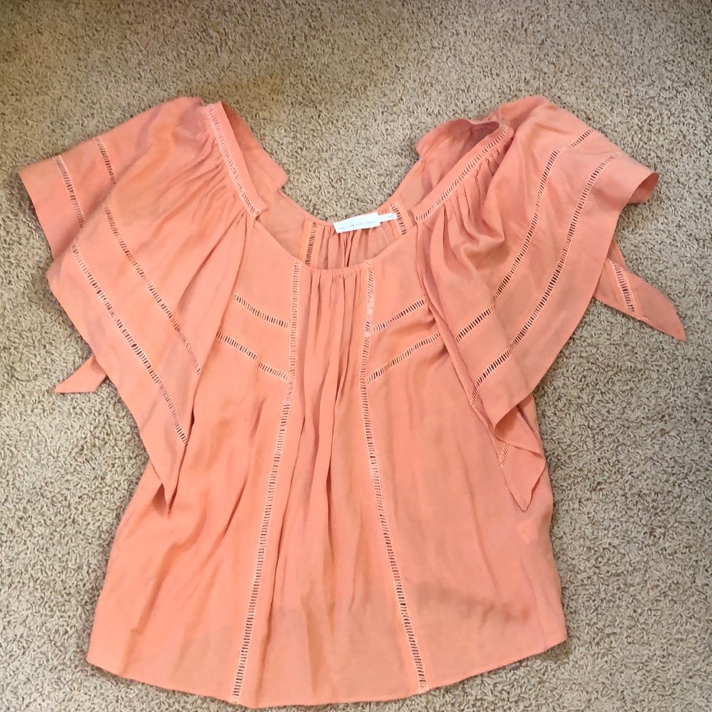Anthropologie “The Addison Story” Orange Blouse XS